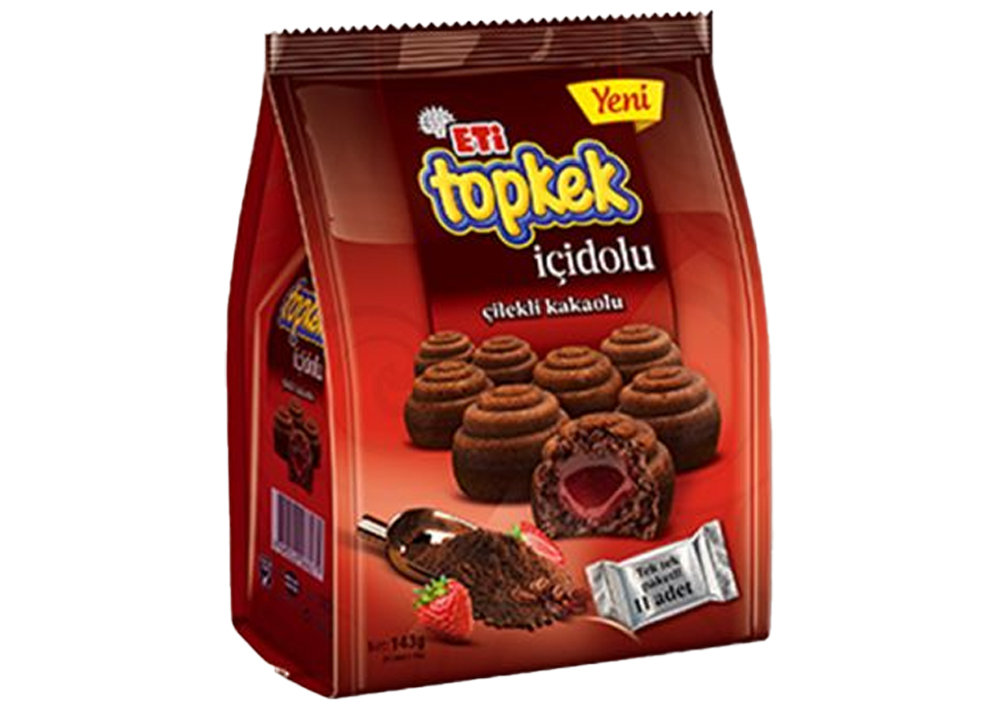 Eti Kuchen Mit Kakao Erdbeer Füllung - Cilekli Kakaolu Kek 143g