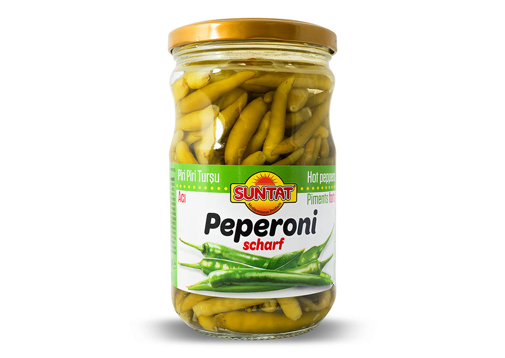 Suntat Aci Piri Piri Turşu - Peperoni, Scharf 590g ℮