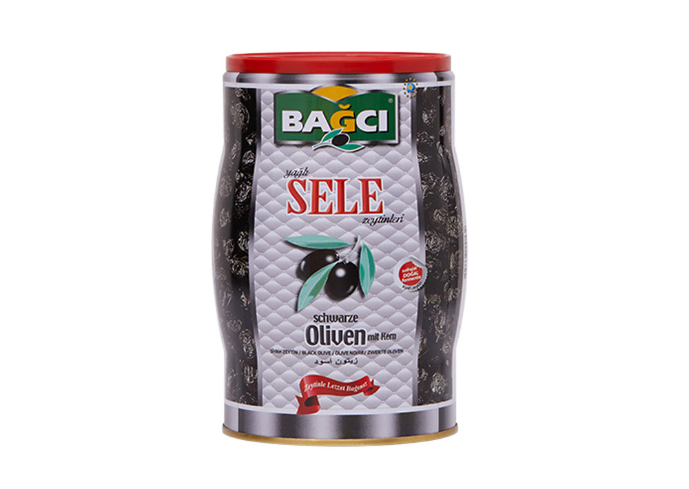 Bağcı Schwarze Oliven mit Kern - Bagci Siyah Sele Zeytin 750g