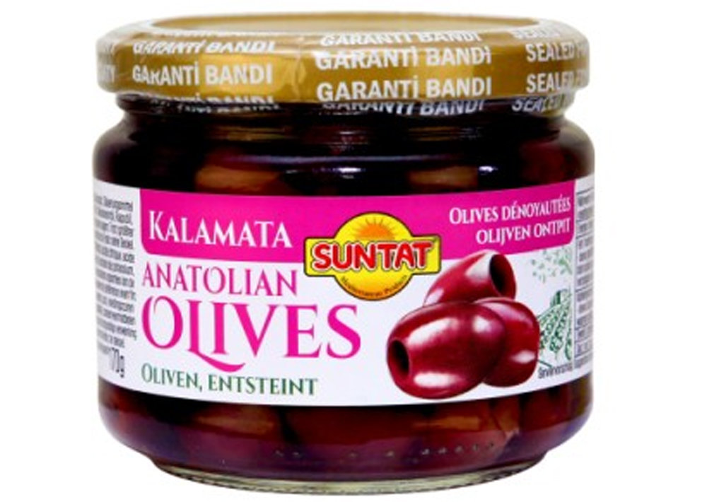 Suntat Kalamata Oliven entsteint - Kalamata Cekirdeksiz Siyah Zeytin 300ml