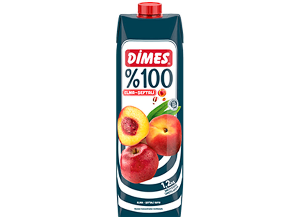 Dimes Apfel Pfirsich Saft - Elma Seftali Suyu 1L