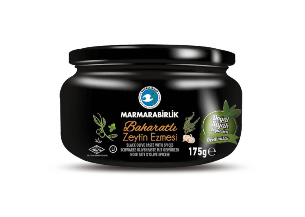 Marmarabirlik Schwarze Olivenpaste gewürzt 175g