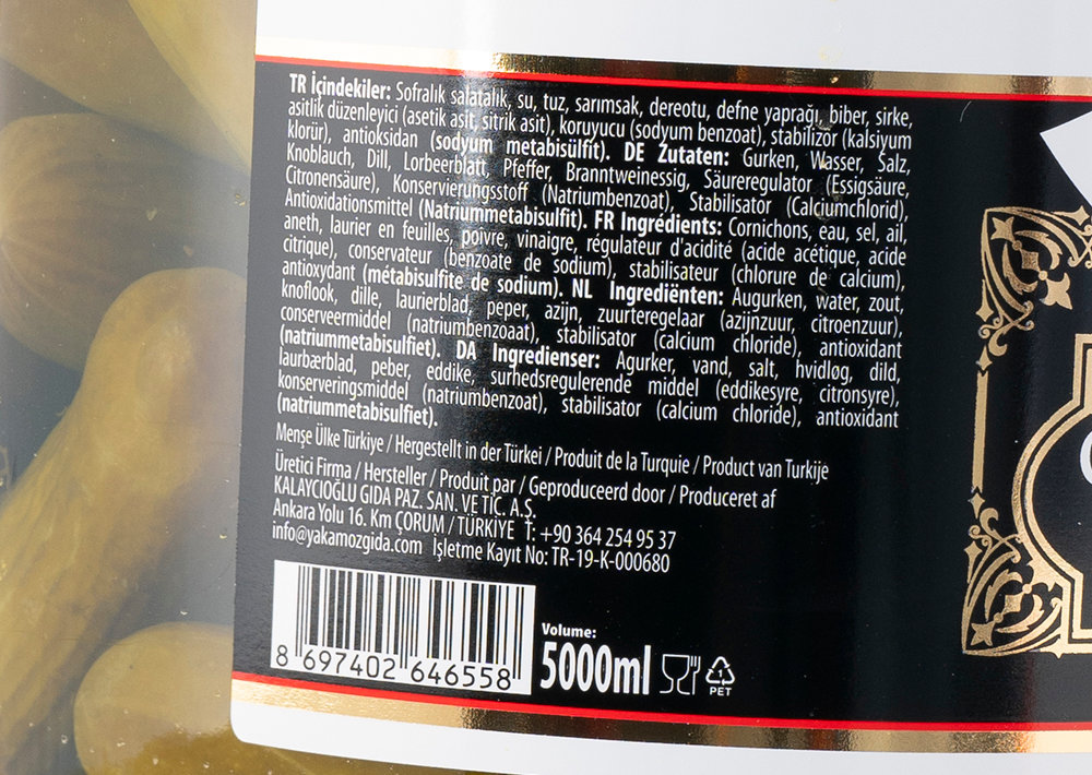 Yakamoz Eingelegte Gurken - Çubuk Salatalık Turşusu 2800gr