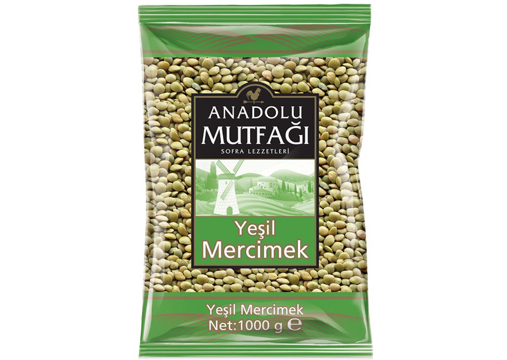 Anadolu Mutfağı Grüne Linsen - Yesil Mercimek 1kg