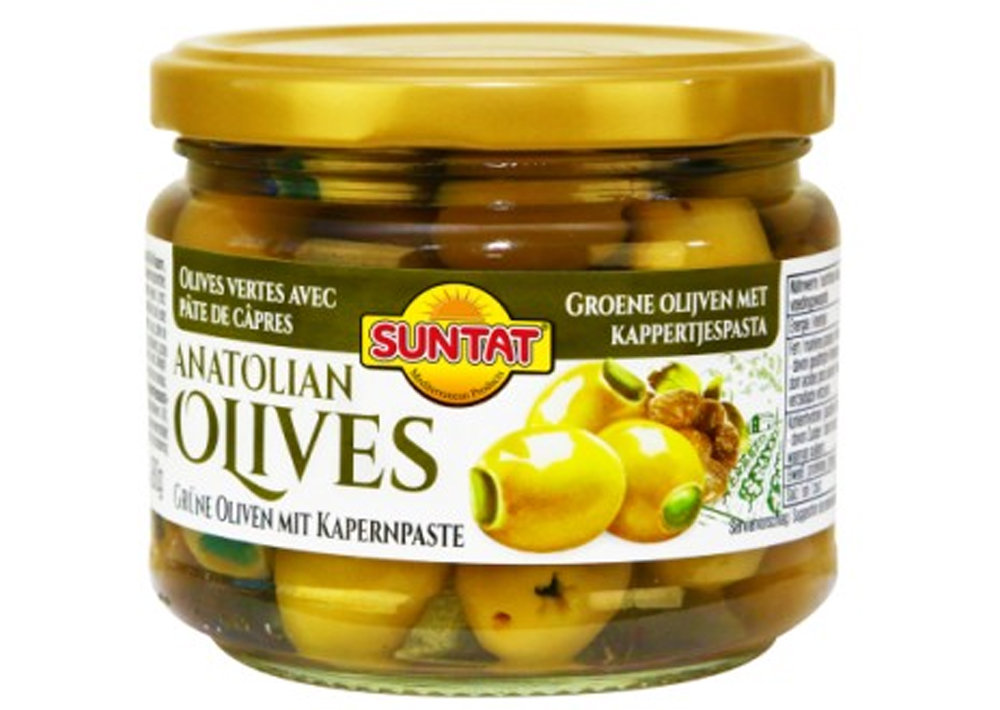 Suntat Grüne Oliven m. Kapernpaste - Kapari Yesil Zeytin 300ml