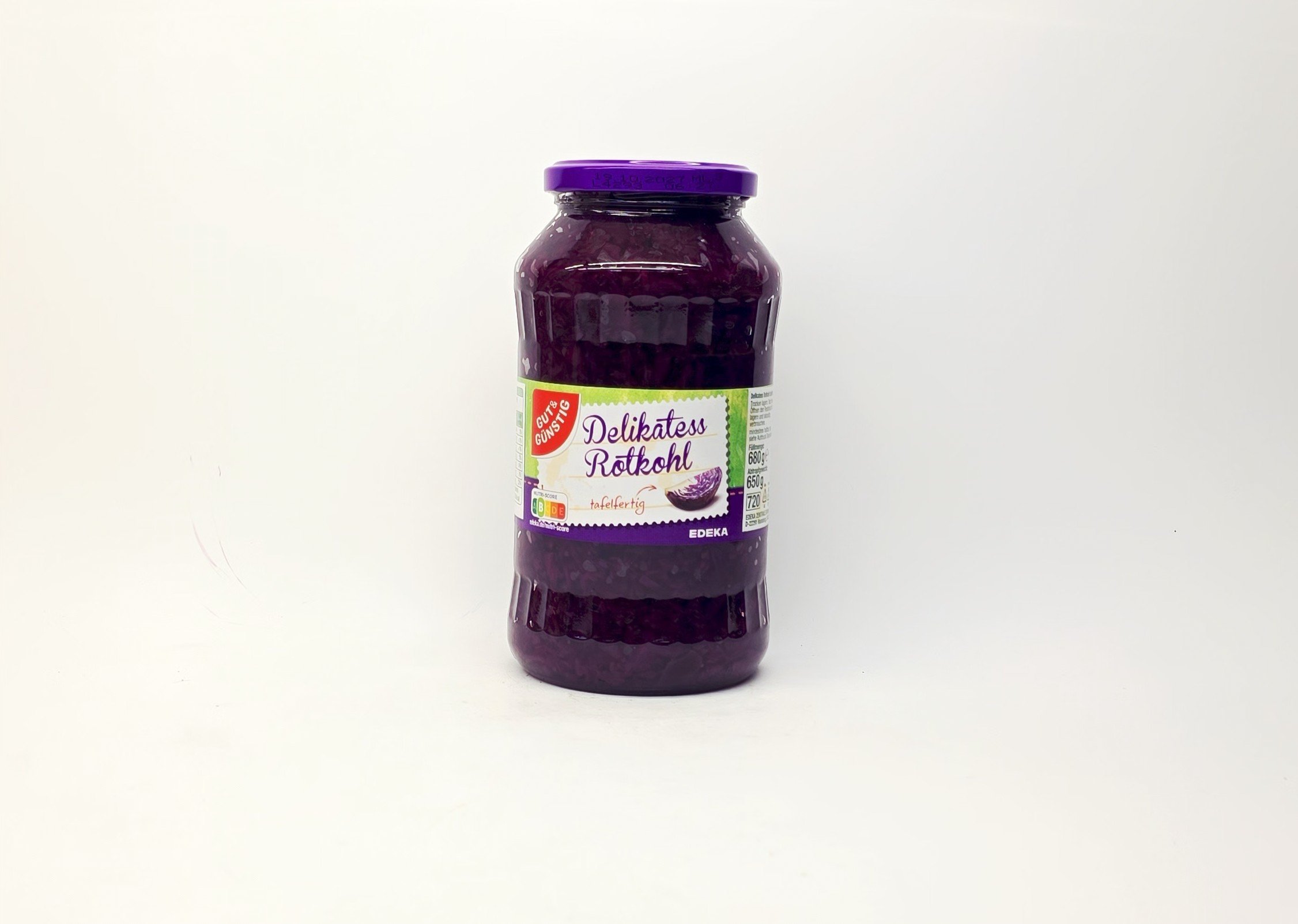 Gut & Günstig Delikatess Rotkohl Tafelfertig - Dilenmiş Kırmızı Lahana 680g