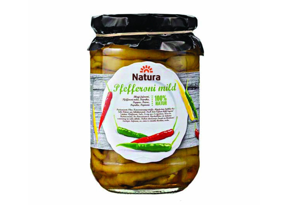 Natura Pfefferoni Mild - Tatlı Biber Turşusu 720ml