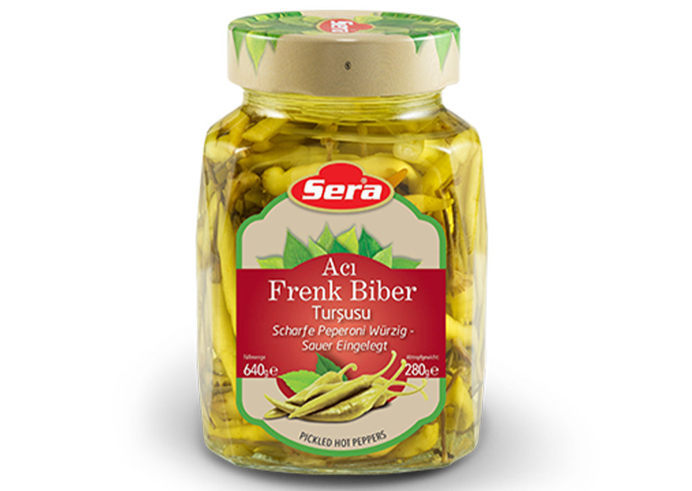 Sera Grüne Pepperoni in Salzlake - Acı Frenk Biberi Tursusu 280g