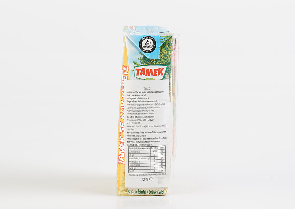 Tamek Aprikosennektar - Kayısı Nektarı 200ml