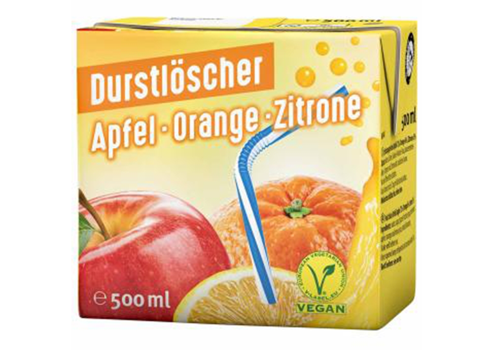 Durstlöscher Elma-Portakal aromali Meyve Suyu, Apfel - Orange - Zitrone 500ml