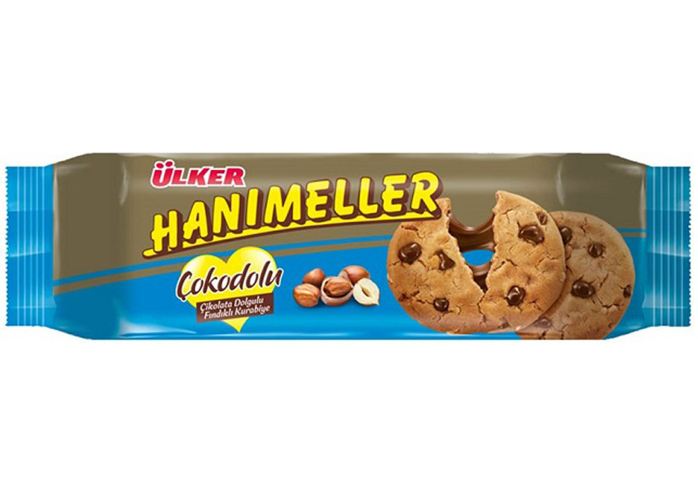 Ülker Hanimeller Cokodolgulu Cikolata Dolgulu Findikli Kurabiye Bisküvi 150g