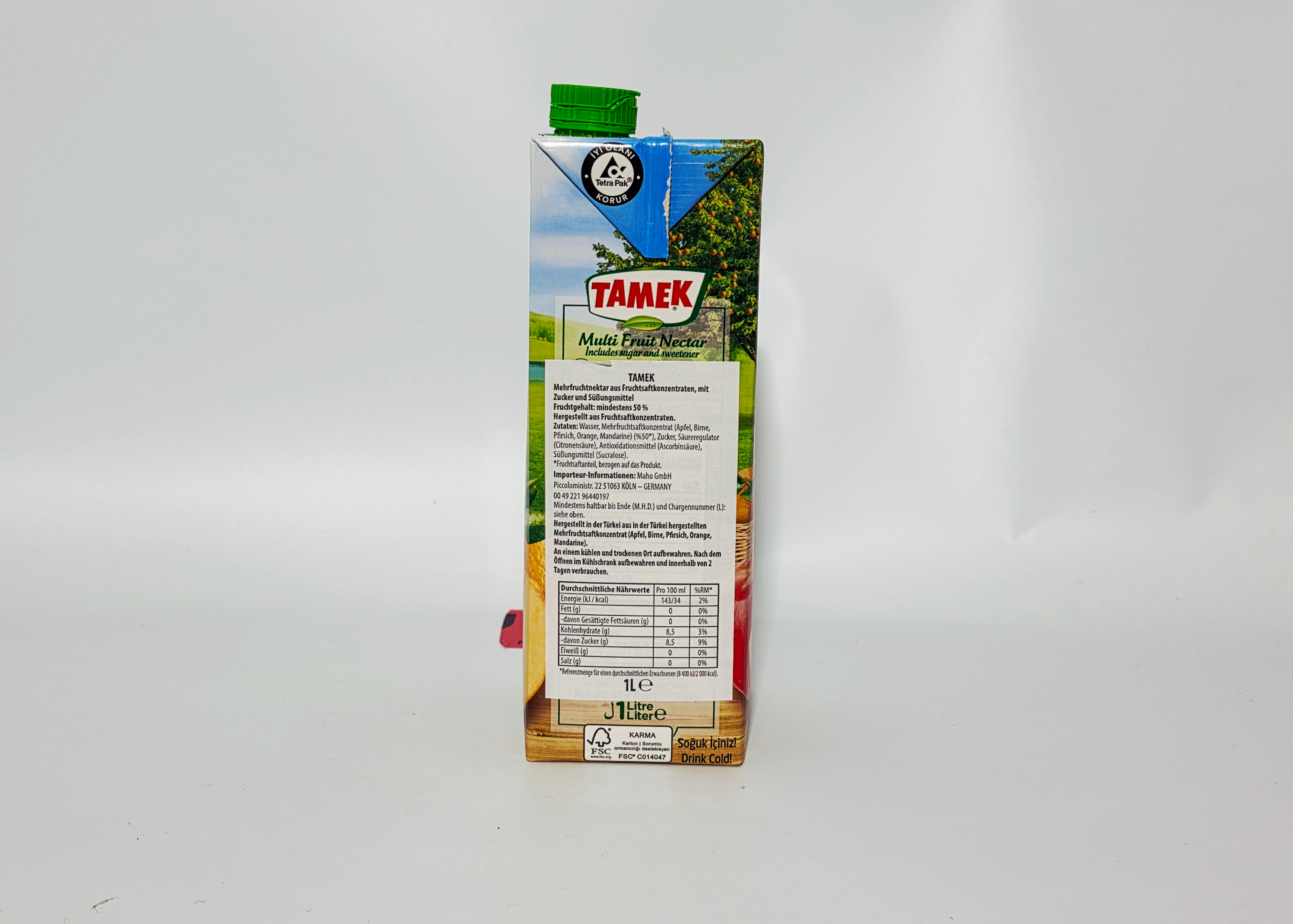 Tamek Multifruchtnektar - Karışık Meyve Nektarı 1L