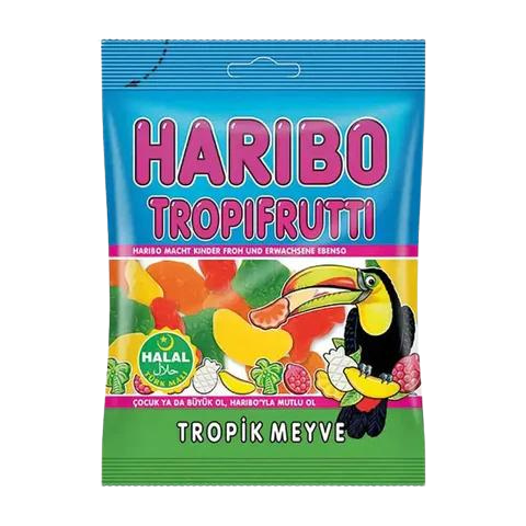 Haribo Tropi Frutti Halal - Tropik Meyve 100g
