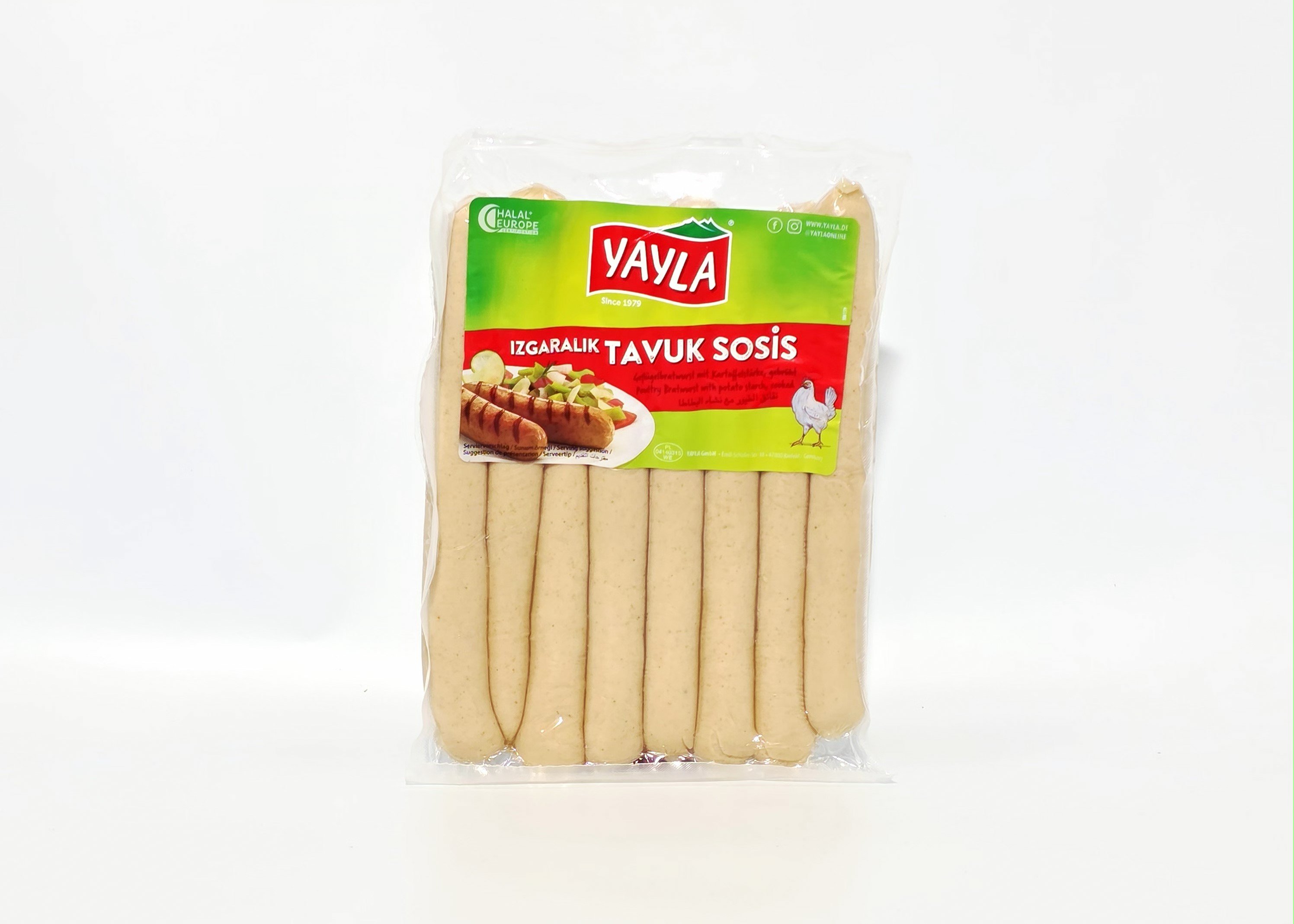 Yayla Geflügel Grillwurst - Izgaralık Hindi ve Tavuk Sosis 800g