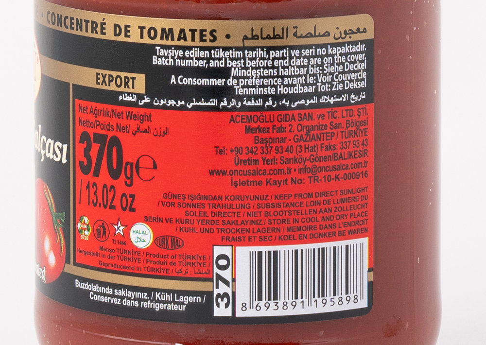 Öncü Tomatenmark - Domates Salcasi 370g