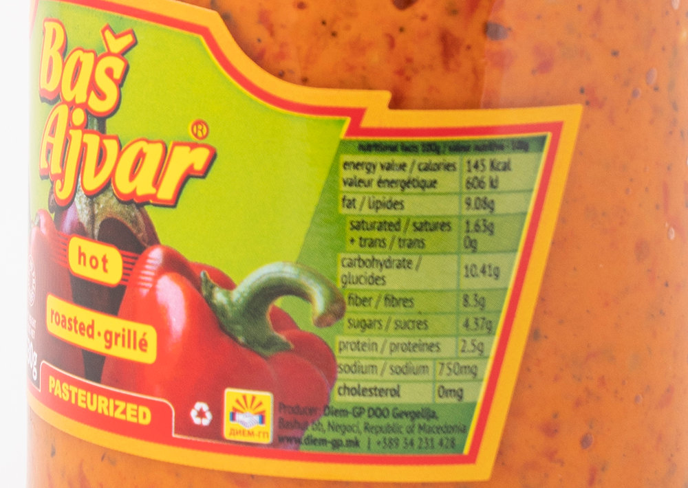 Bas Ajvar Hot - Ajvar Acı 530gr