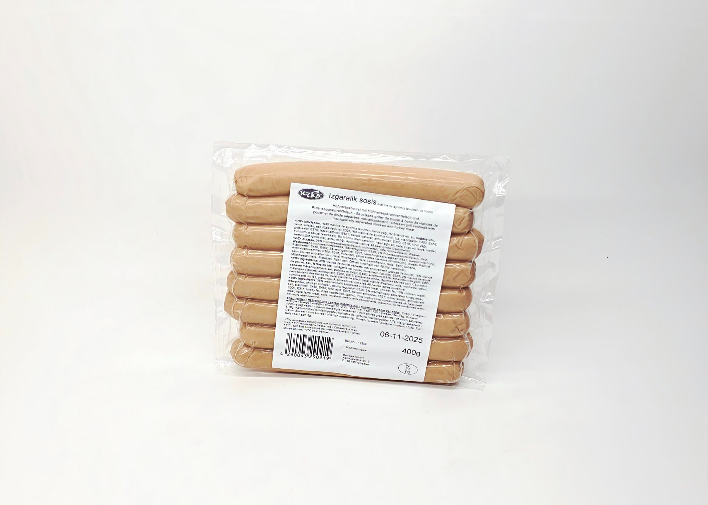 Yedoy Hühnergrillwurst - Izgaralık Tavuk Sosis 400g