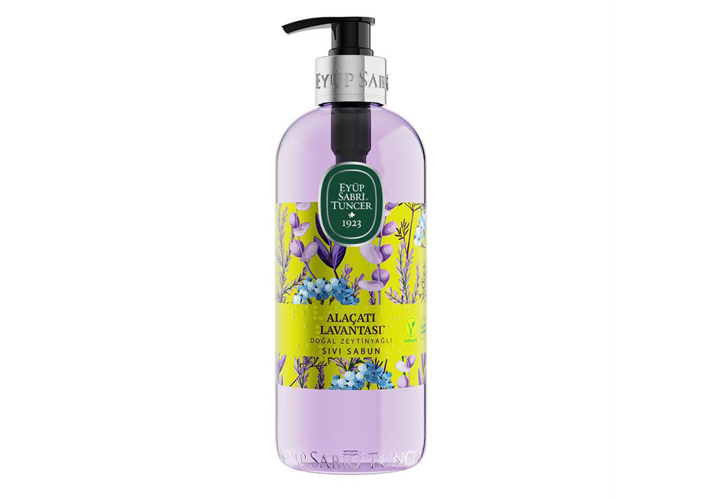 Eyüp Sabri Tuncer Seife mit Olivenöl und Lavendel - Zeytinyagli Köpük Sabun Alacati Lavantasi 500ml