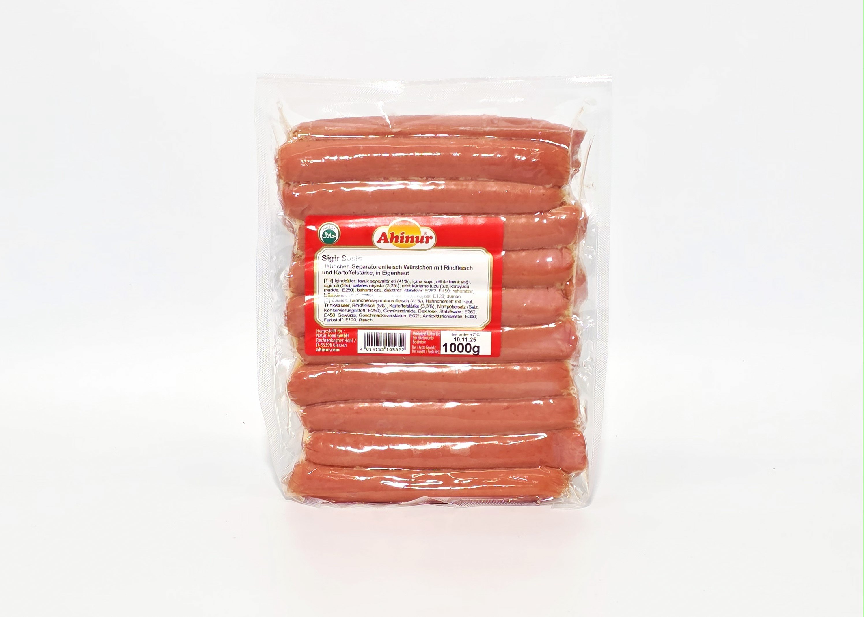 Ahinur Hänchen und Rinderwurst - Sığır ve Tavuk Sosis 1000g