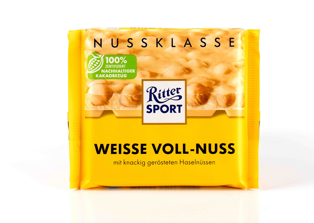 Ritter Sport Weisse Vollnuss–Beyaz Çikolatalı Fındıklı Çikolata 100 g