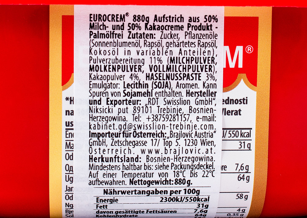 Eurocrem Brotaufstrich - Fındıklı Çikolata Kahvaltılık 880gr