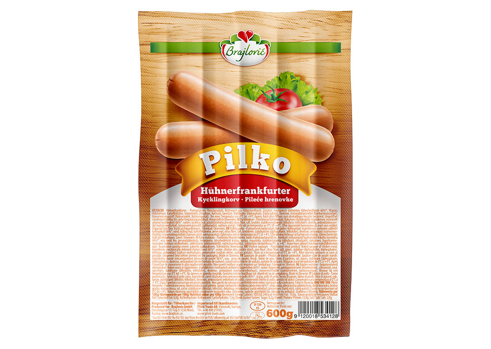 Brajlovic Hühnerfrankfurter Pilko - Tavuk Sosis 600g