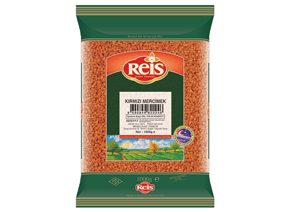 Reis Rote Linsen - Kırmızı Mercimek 1kg