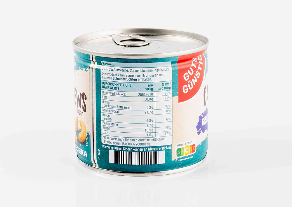 EDEKA Cashews Geröstet und Gesalzen-  Kavrulmuş ve Tuzlu Kaju 150 g