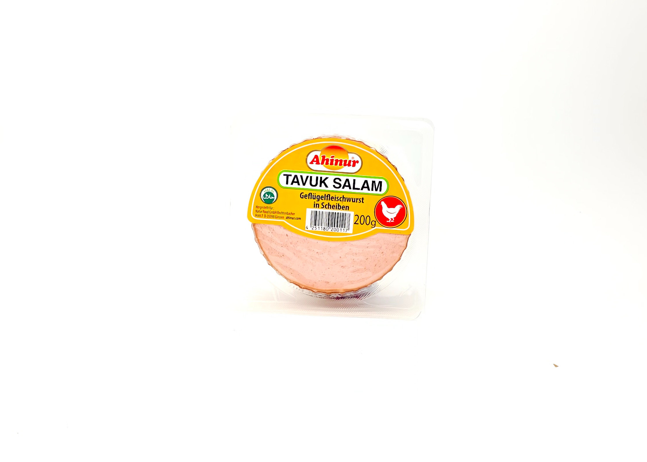 Ahinur Hähnchen Salami in Scheiben geschnitten - Tavuk Salam 200g