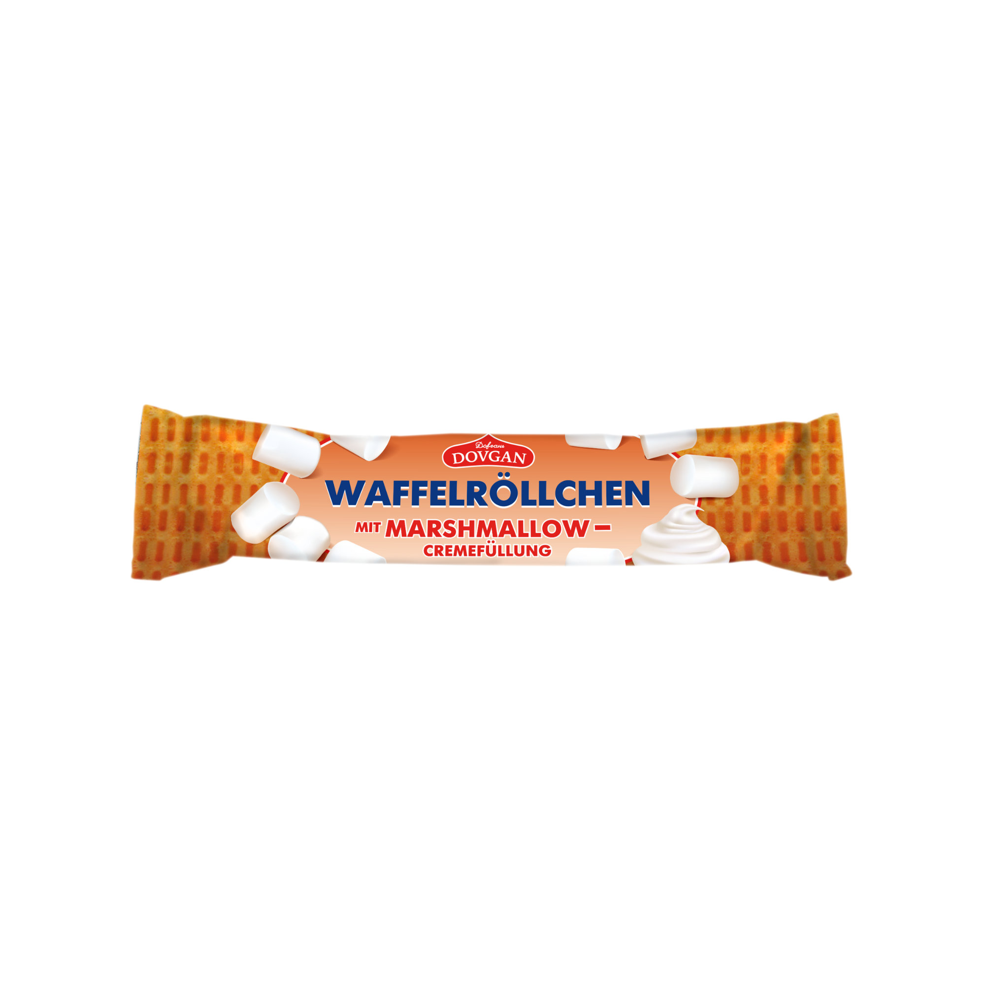 DOVGAN Marshmallow'lu Gofret - Waffelröllchen mit Marshmallowfüllung 45 g