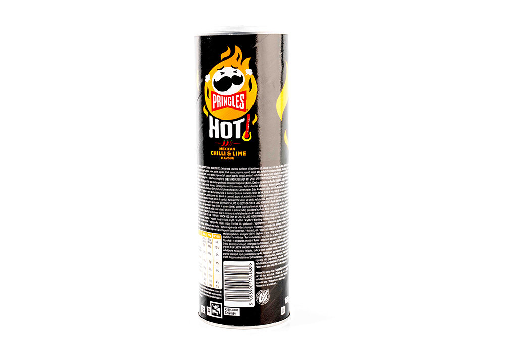 Pringles Hot Mexican Chilli & Lime- Acılı Meksika Biberi ve Lime Aromalı Cips 160 g