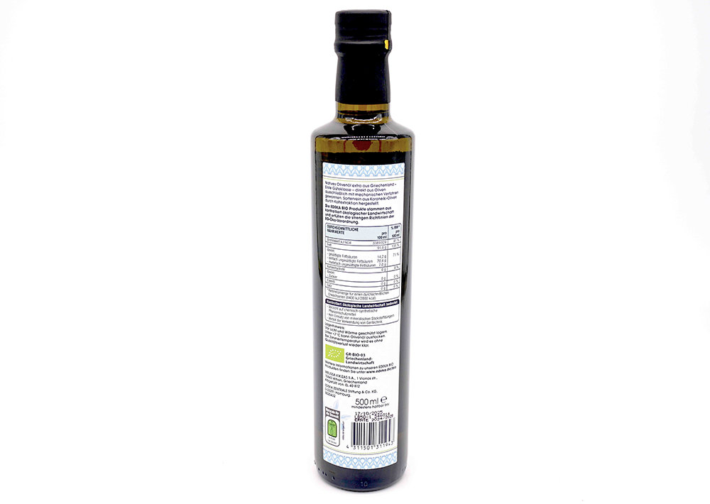 Edeka Bio Bio Natives Olivenöl Extra Aus Griechenland - Yunanistan'dan Organik Sızma Zeytinyağı 500 ml