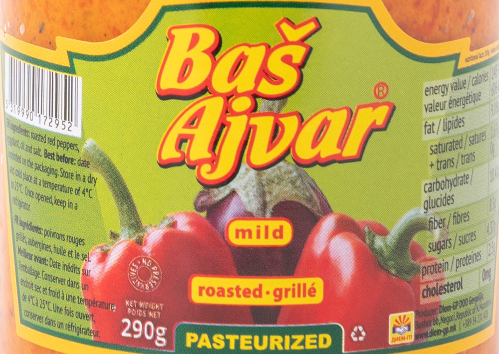 Baš Ajvar Roasted&Grille Mild - Kavrulmuş&Izgaralanmış Orta 290gr