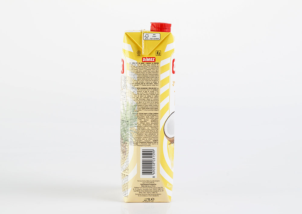 Dimes Island Breeze Ananas Kokos Getränk - Ananas ve Hindistan Cevizli Meyve Suyu 1L