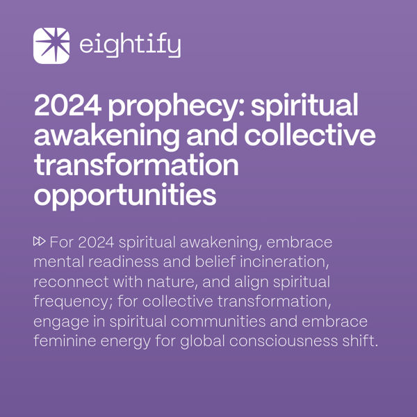 2024 prophecy Spiritual awakening and collective transformation