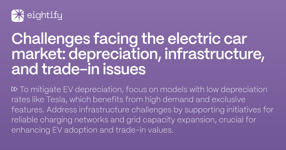 Challenges facing the electric car market Depreciation, infrastructure