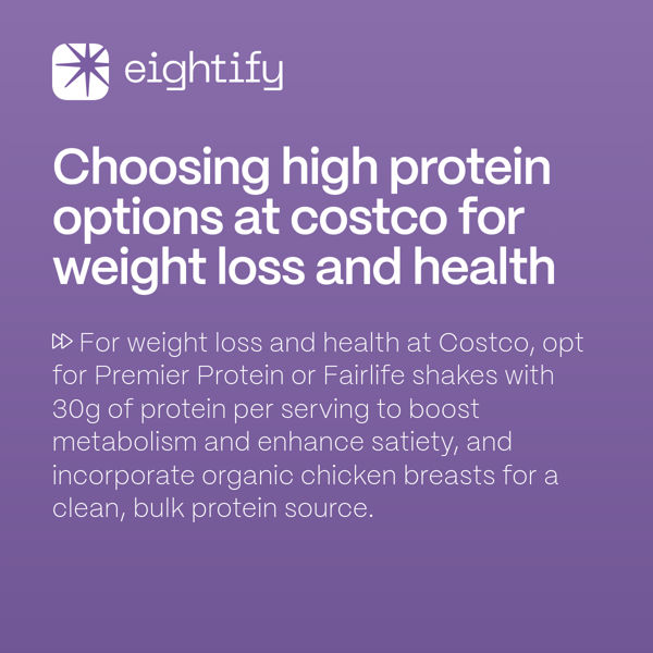 Choosing high protein options at Costco for weight loss and health
