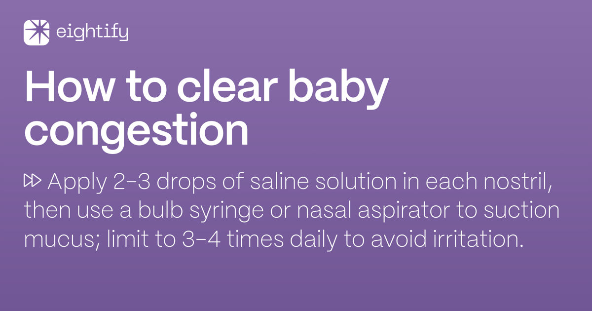 How to clear baby congestion Eightify