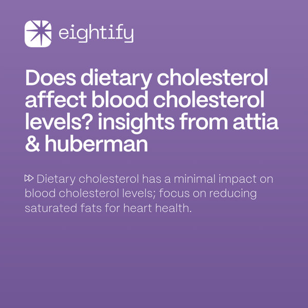 Does dietary cholesterol affect blood cholesterol levels? Insights from Attia & Huberman Eightify