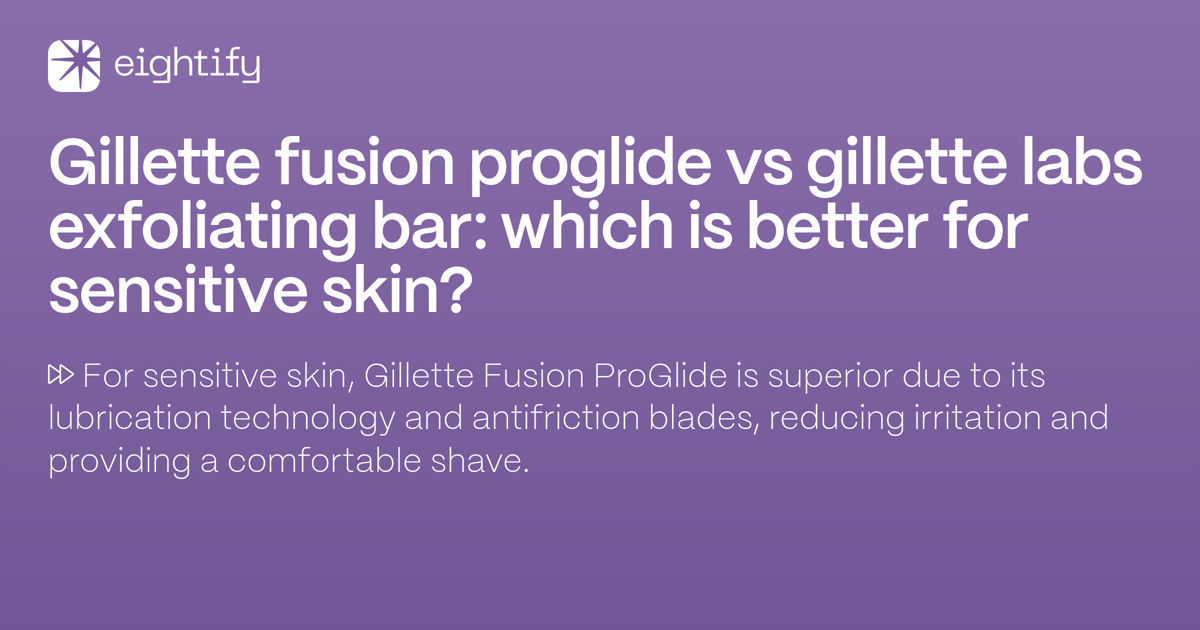 Gillette Fusion Proglide vs Gillette Labs Exfoliating Bar Which is