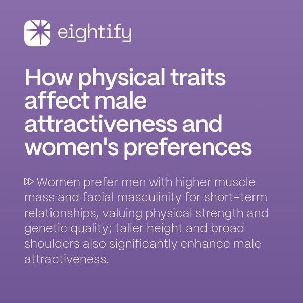 How physical traits affect male attractiveness and women's preferences ...