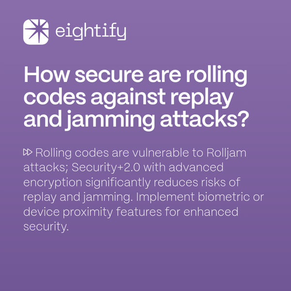 How secure are rolling codes against replay and jamming attacks? Eightify
