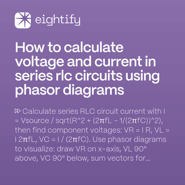 How to calculate voltage and current in series RLC circuits using
