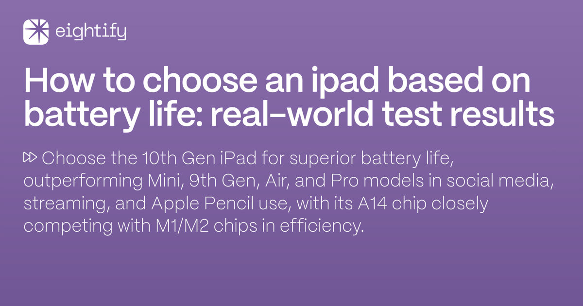How to choose an iPad based on battery life Realworld test results