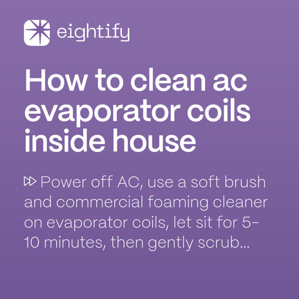 How to clean ac evaporator coils inside house Eightify