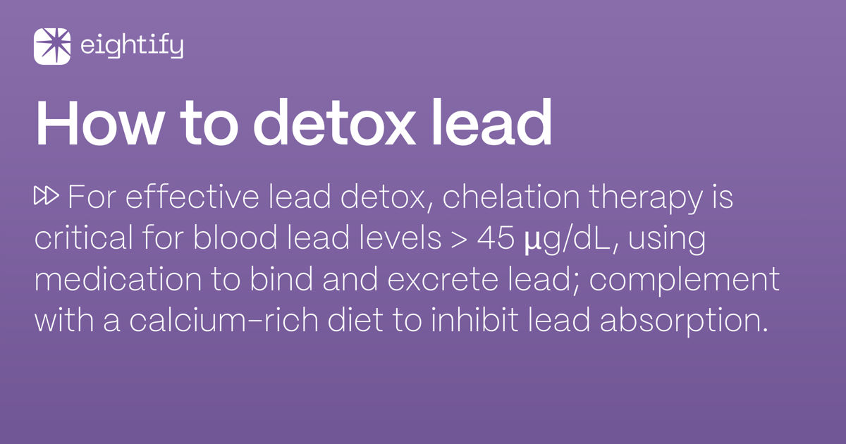 How to detox lead Eightify