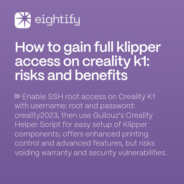 How To Gain Full Klipper Access On Creality K1 Risks And Benefits how-to-gain-full-klipper-access-on-creality-k1-risks-and-benefits