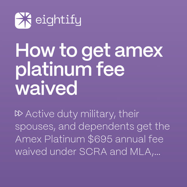 How to get amex platinum fee waived Eightify