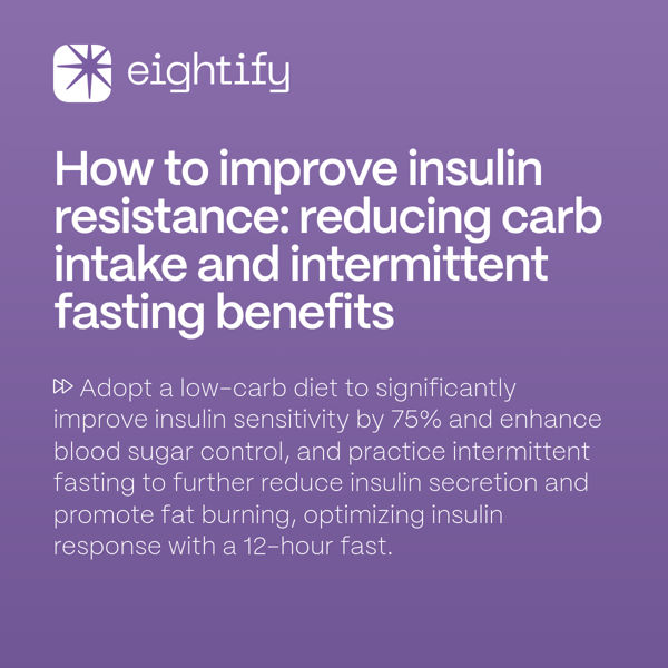 How to improve insulin resistance Reducing carb intake and intermittent fasting benefits Eightify