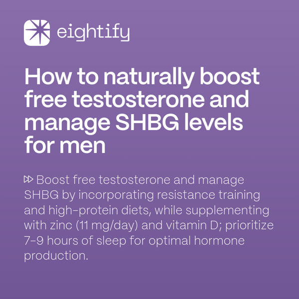 How to naturally boost free testosterone and manage SHBG levels for men